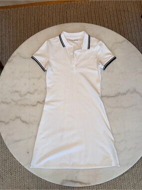 Abercrombie & Fitch White Polo Mini Dress with Black Trim
